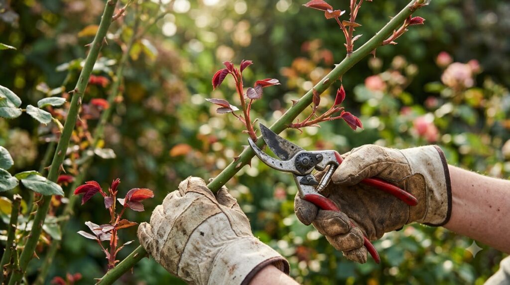 Cách xử lý hiện tượng hoa hồng bị dieback khô cành sau khi tỉa