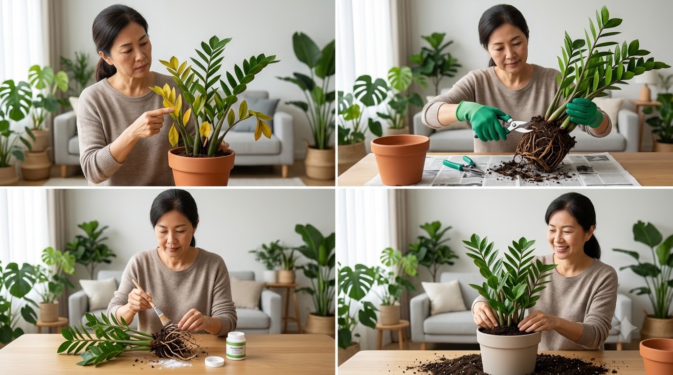 Công thức phối trộn giá thể và kỹ thuật thay đất cho cây kim tiền Công thức phối trộn giá thể và kỹ thuật thay đất cho cây kim tiền