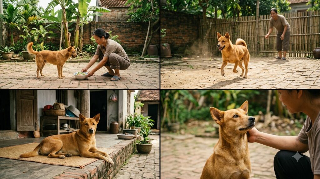 Chó ta được hướng dẫn đi vệ sinh đúng khu vực trong nhà