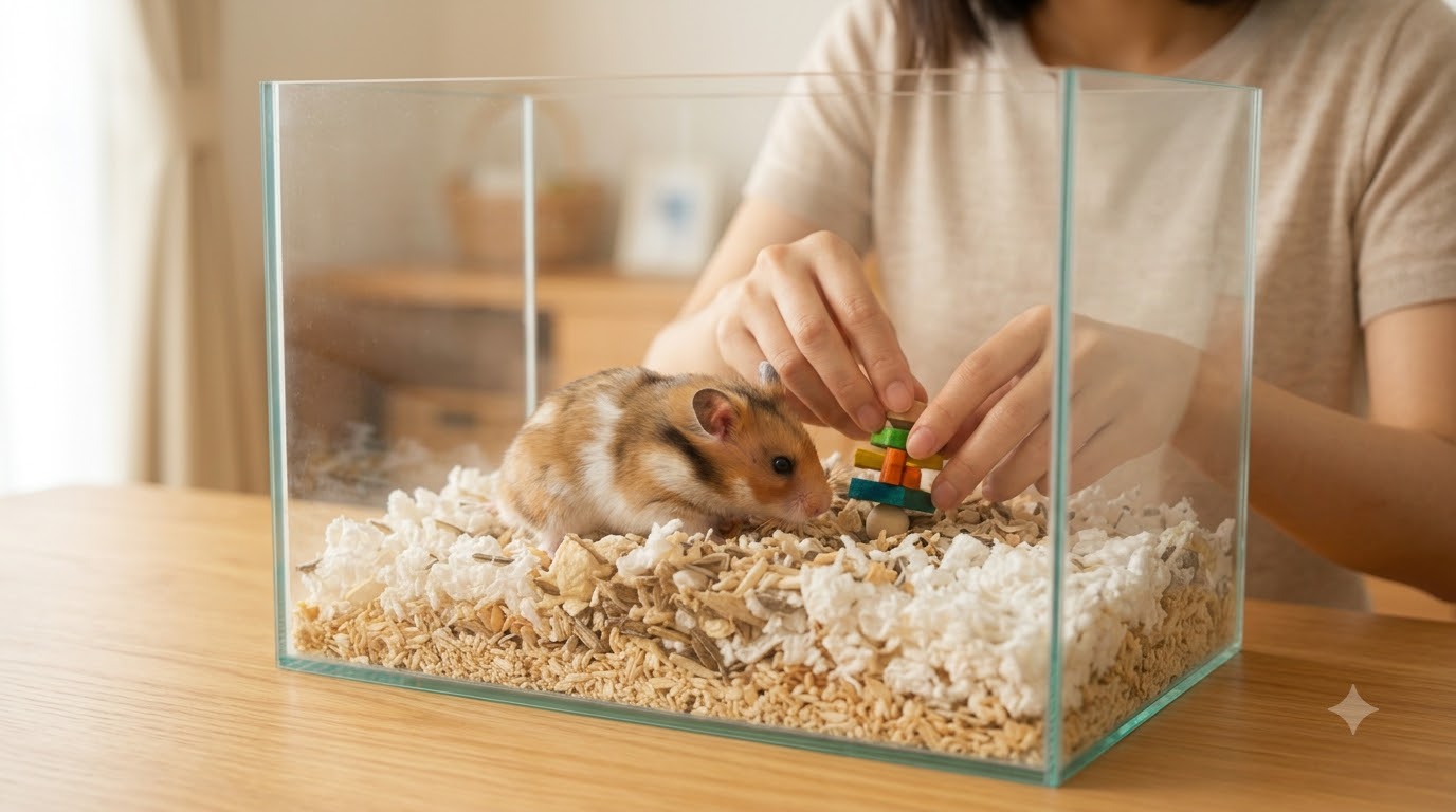 Giải đáp mùn cưa lót chuồng hamster có độc không