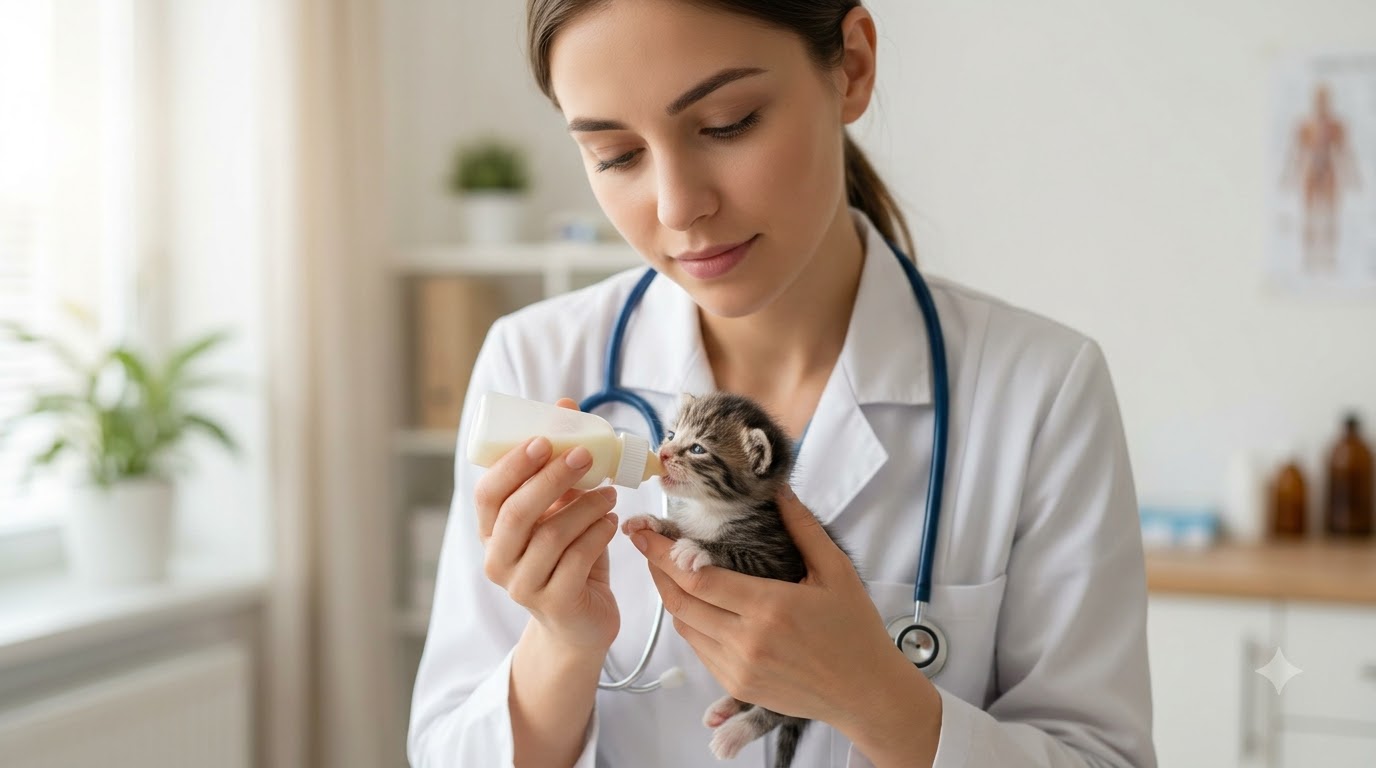 Kỹ thuật cho ăn an toàn và phòng tránh sặc phổi ở mèo con Kỹ thuật cho ăn an toàn và phòng tránh sặc phổi ở mèo con