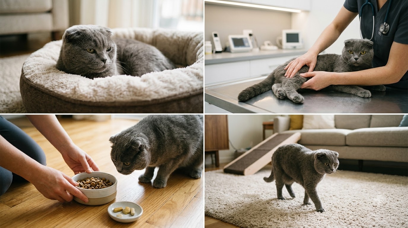 Mèo Scottish Fold được quan sát dáng đi và khả năng vận động