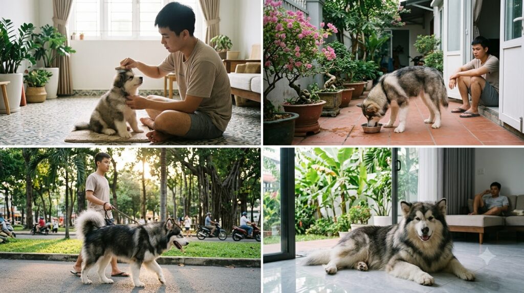 phan biet cho alaska va husky qua ngoai hinh tinh cach