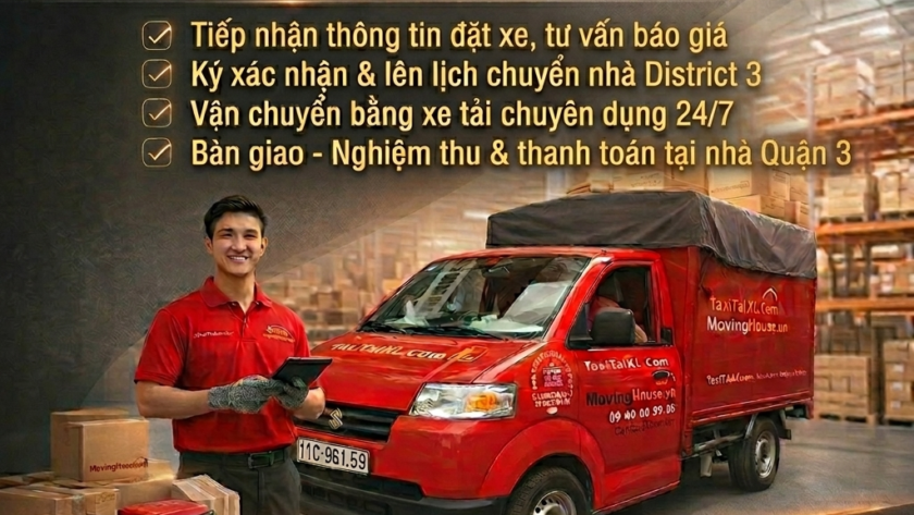 Dịch vụ chuyển nhà quận 3 chuyên nghiệp cùng Moving House